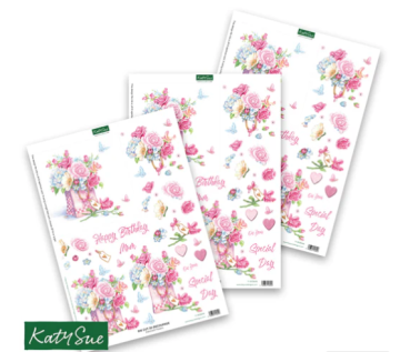 Filled with Flowers Die-Cuts, 3 sheets